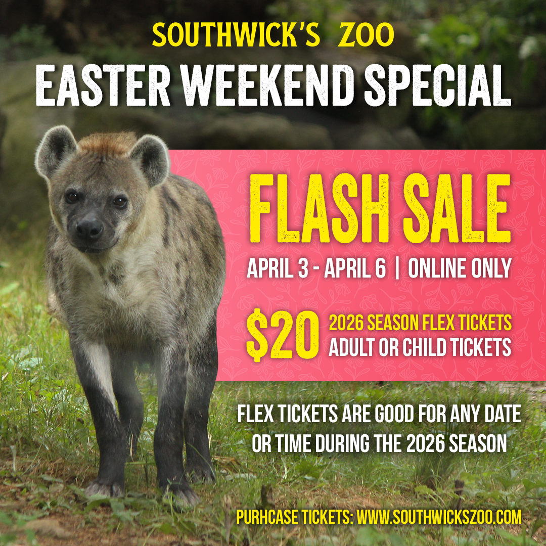 Southwick's Zoo Flash Sale during Easter Weekend from April 3-6