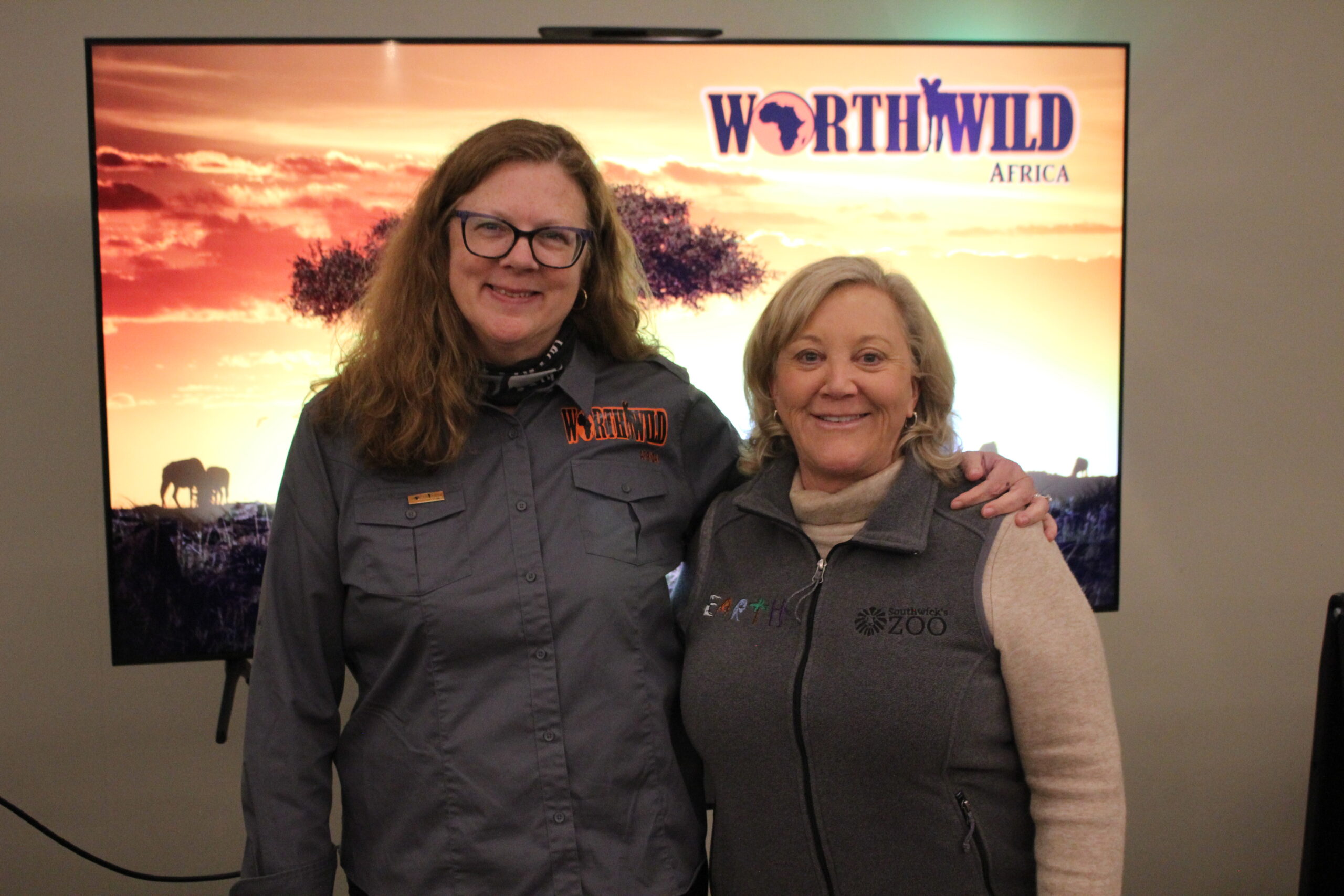 IMG_9780 Dr. Kelly George and Betsey Brewer at Winos for Rhinos.