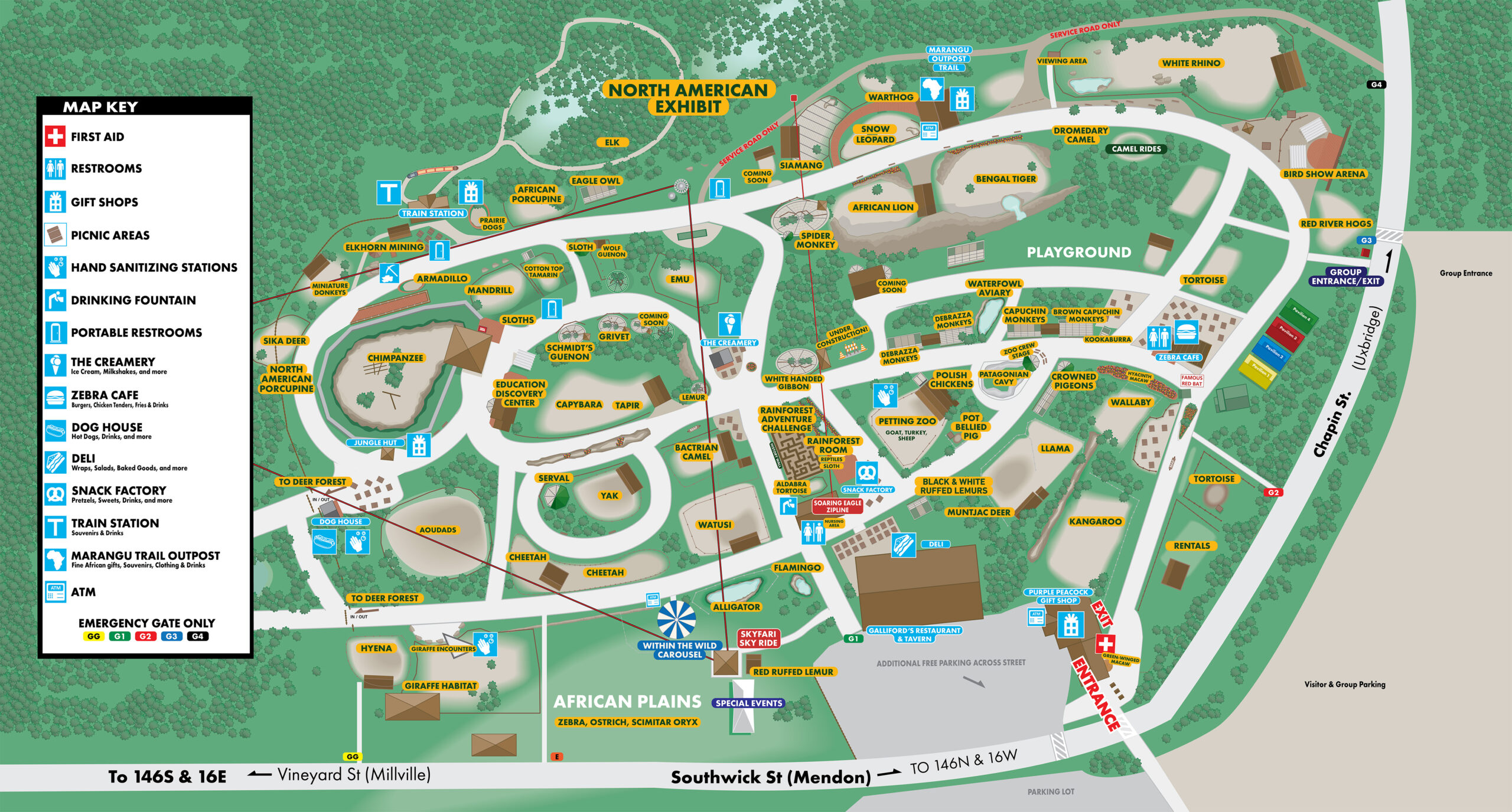 Southwick's Zoo Map Update April 2026