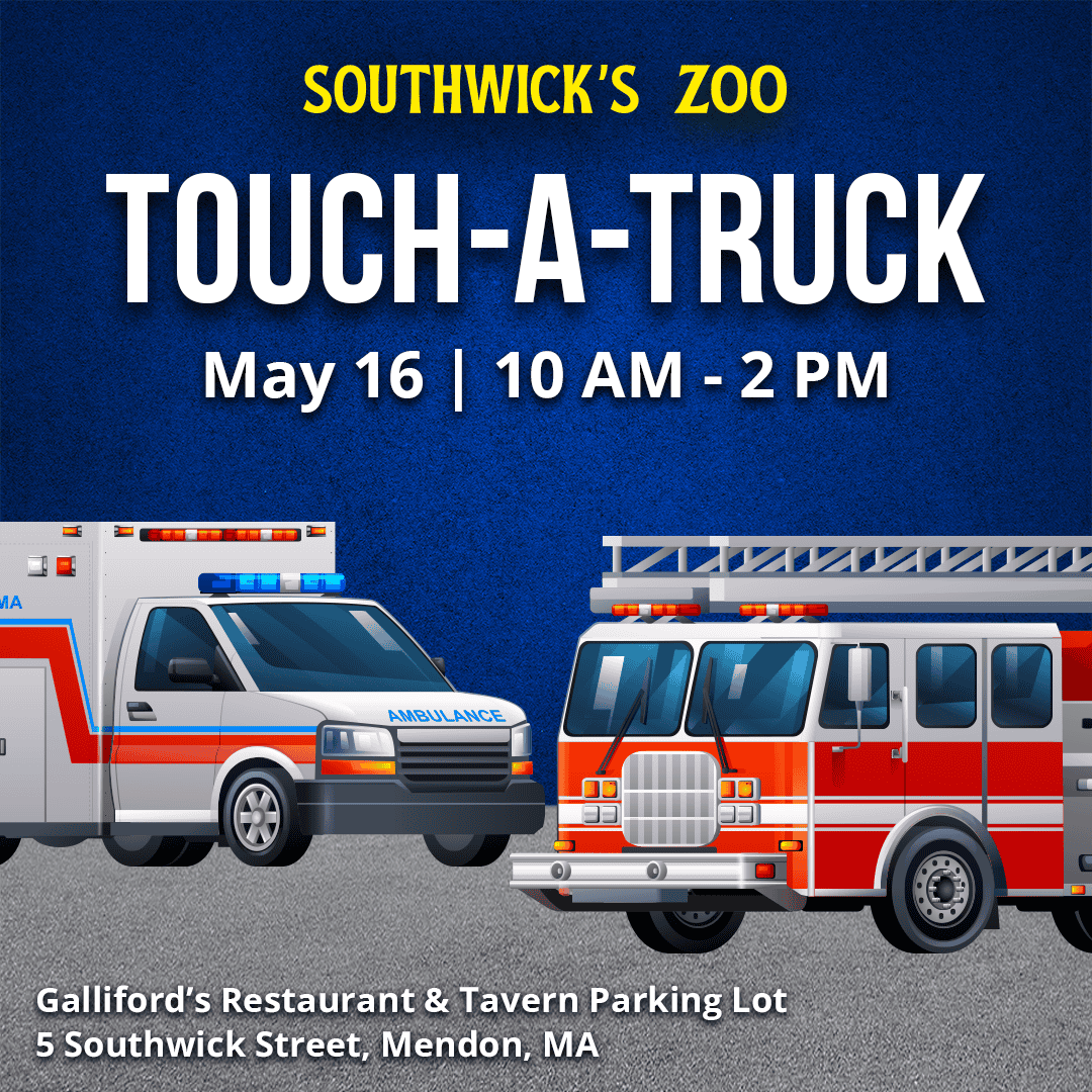 Touch-A-Truck at Southwick's Zoo on Saturday, May 16